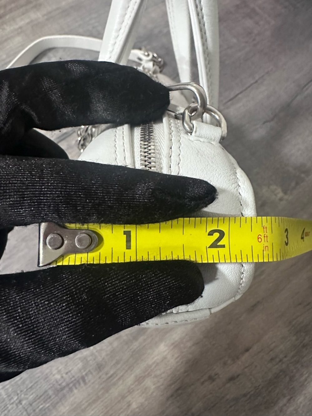 34-26 Balenciaga Triangle Chain Duffle Calfskin Leather Shoulder Bag - Picture 14 of 14